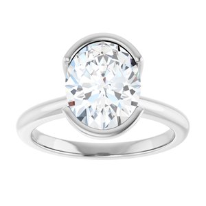Half-Bezel Engagement Ring — 2 1/2 CTW Lab Diamond