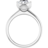 Half-Bezel Engagement Ring — 2 1/2 CTW Lab Diamond