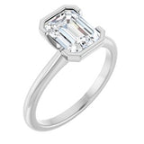 Half-Bezel Engagement Ring — 1 3/4 CTW Lab Diamond