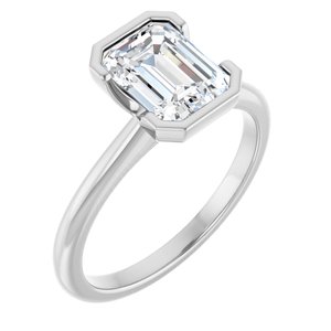 Half-Bezel Engagement Ring — 1 3/4 CTW Lab Diamond