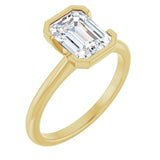 Half-Bezel Engagement Ring — 1 3/4 CTW Lab Diamond