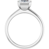 Half-Bezel Engagement Ring — 1 3/4 CTW Lab Diamond