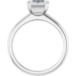 Half-Bezel Engagement Ring — 1 3/4 CTW Lab Diamond