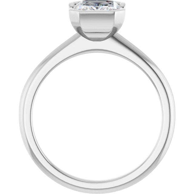 Half-Bezel Engagement Ring — 1 3/4 CTW Lab Diamond