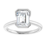 Half-Bezel Engagement Ring — 1 3/4 CTW Lab Diamond