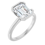 Half-Bezel Engagement Ring — 2 1/2 CTW Lab Diamond