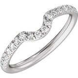 Claw-Prong Accented Engagement Ring — 1/3 CTW Lab Diamond