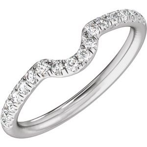 Claw-Prong Accented Engagement Ring — 1/3 CTW Lab Diamond