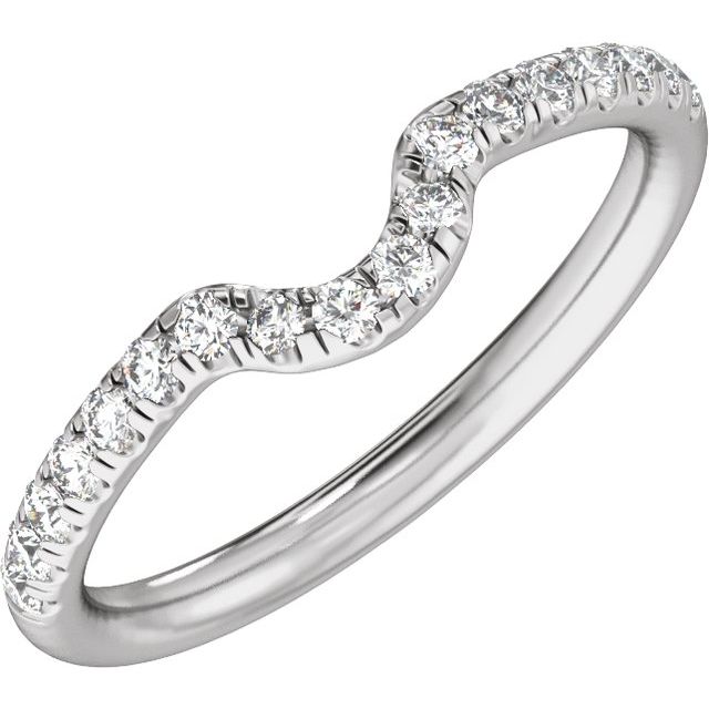 Claw-Prong Accented Engagement Ring — 1/3 CTW Lab Diamond