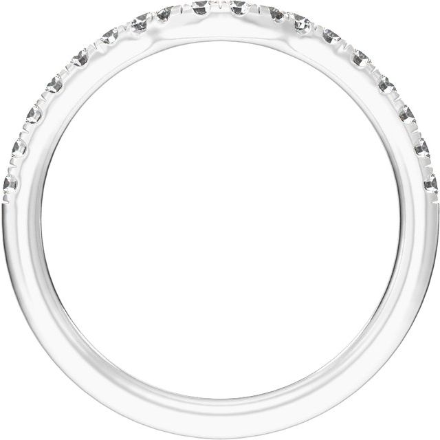 Claw-Prong Accented Engagement Ring — 1/3 CTW Lab Diamond