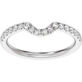 Claw-Prong Accented Engagement Ring — 1/3 CTW Lab Diamond