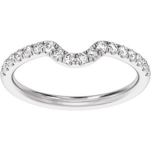 Claw-Prong Accented Engagement Ring — 1/3 CTW Lab Diamond
