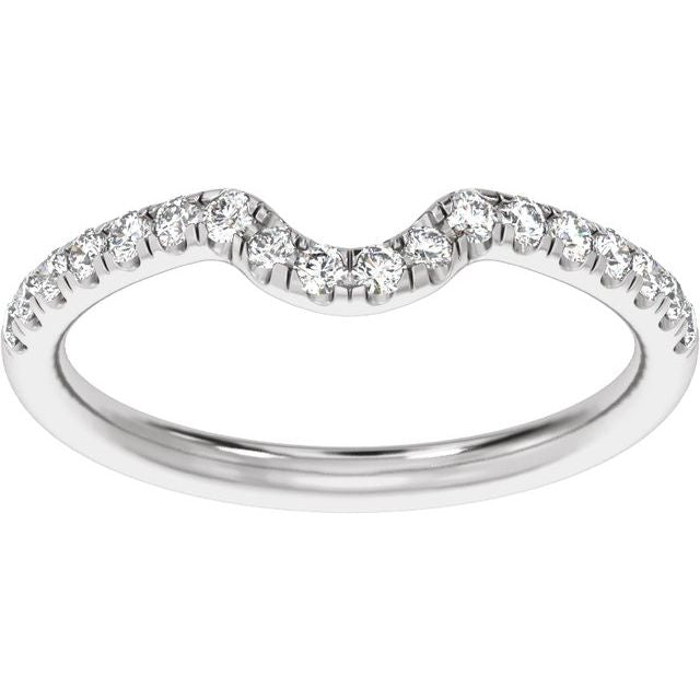 Claw-Prong Accented Engagement Ring — 1/3 CTW Lab Diamond