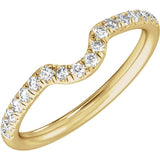 Claw-Prong Accented Engagement Ring — 1/3 CTW Lab Diamond