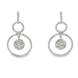 14K Gold Diamond Circle Drop Earrings – Solomon Jeweler