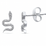 14K Gold Diamond Snake-Inspired Earrings – Solomon Jeweler