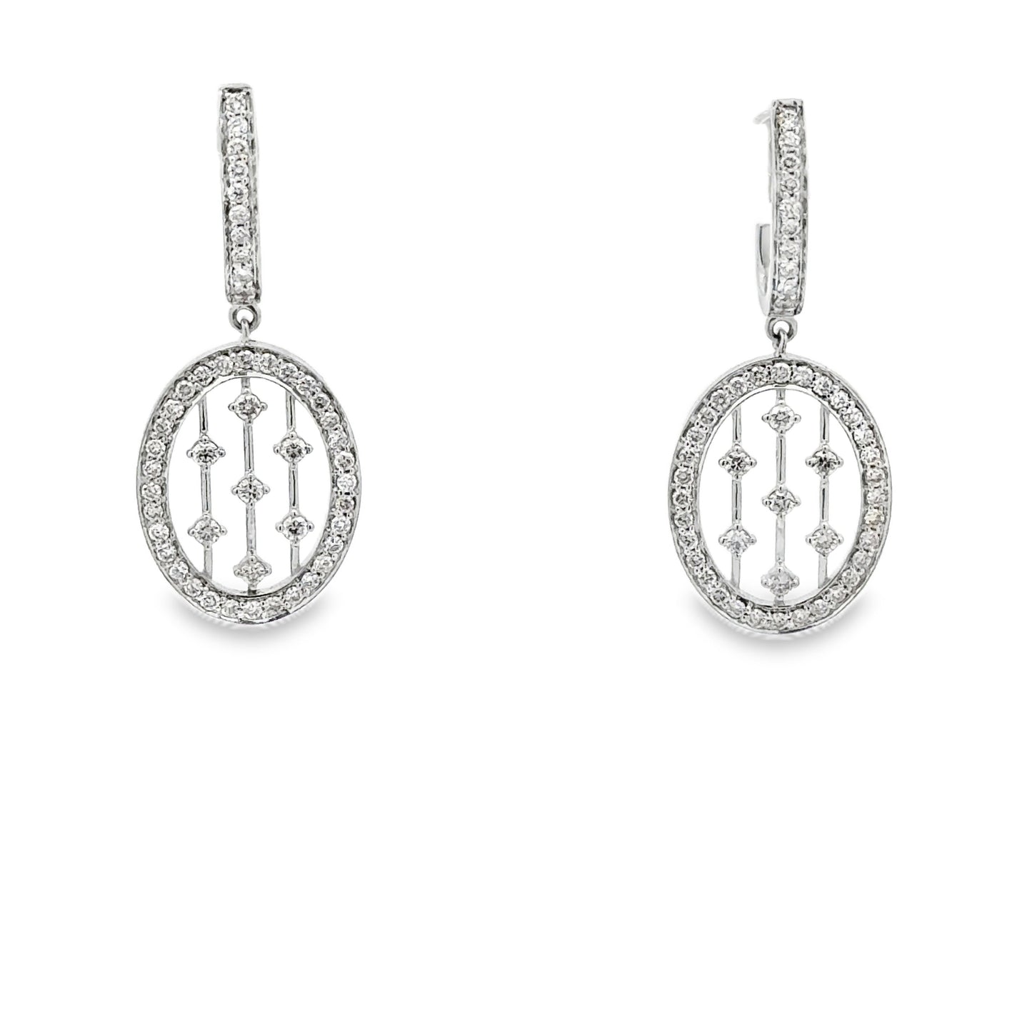 14K Gold Oval Diamond Drop Earrings – Solomon Jeweler