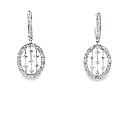 14K Gold Oval Diamond Drop Earrings – Solomon Jeweler