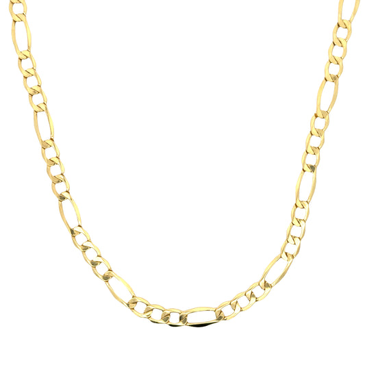 14karat hollow figaro chain necklace available at Solomon Jeweler Kansas.