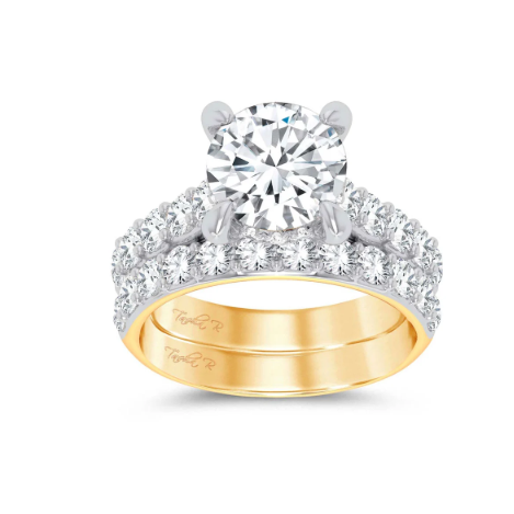 14 karat lab-grown diamond engagement ring and wedding 