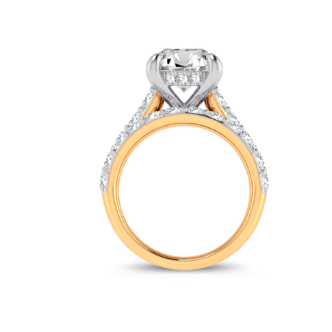lab diamond engagement ring with hidden halo