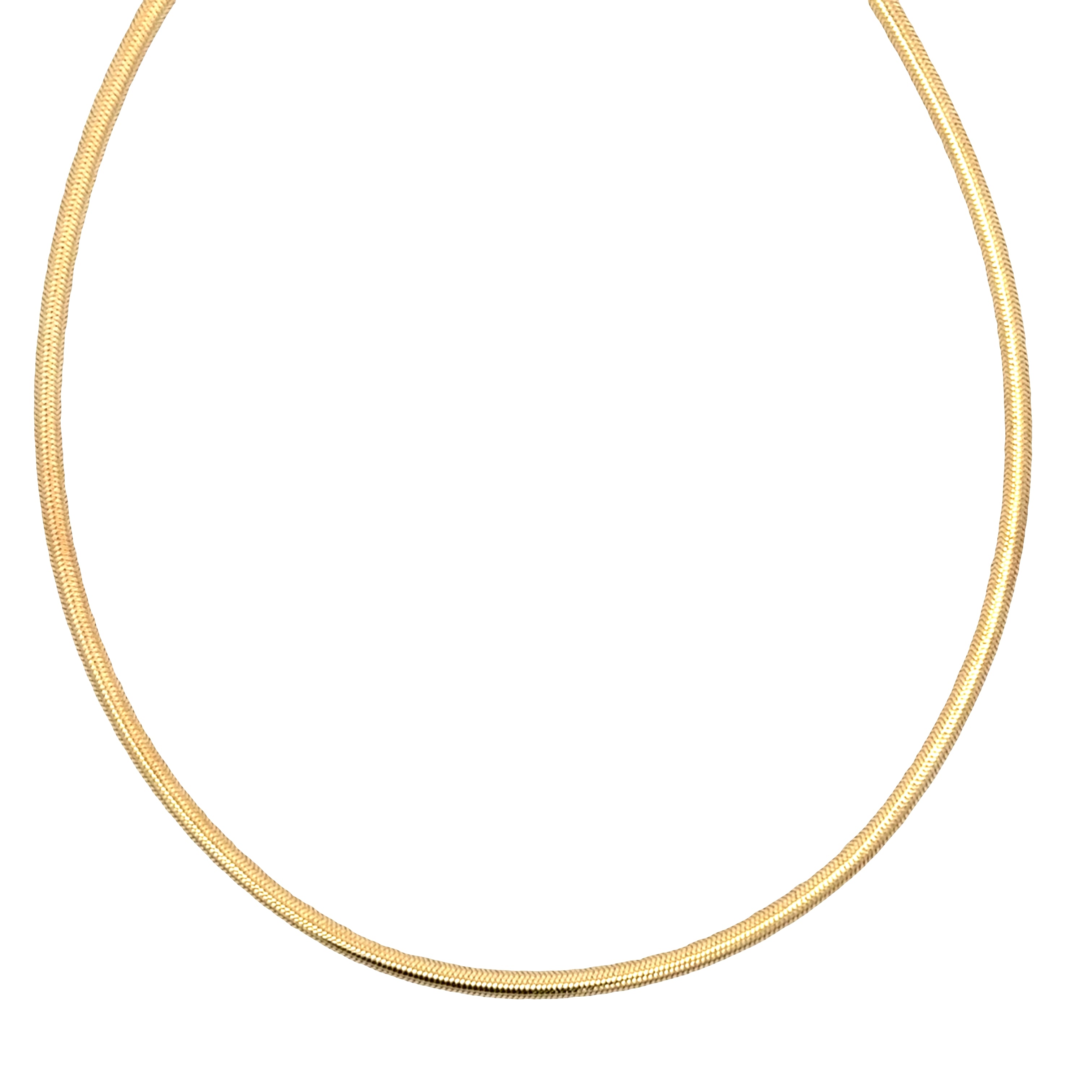 14 karat stretchable gold chain with secure clasp closure