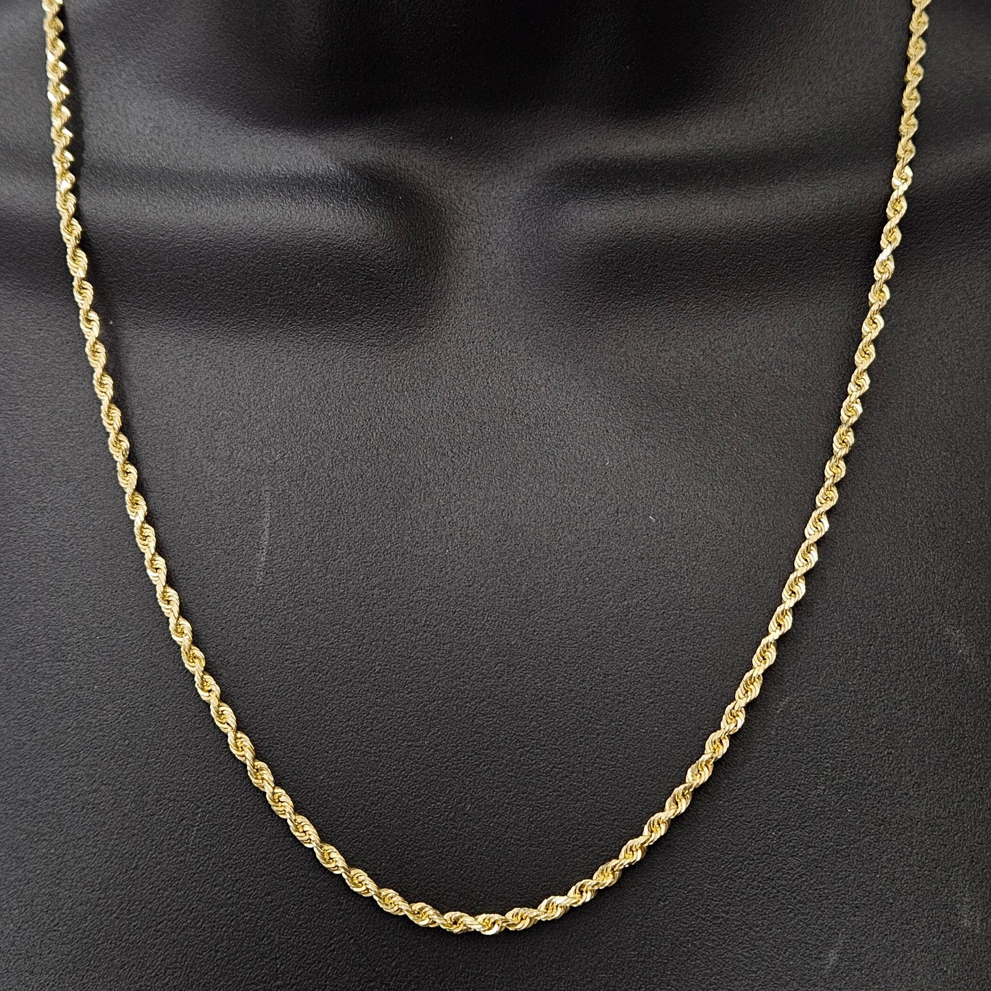 14K Yellow Gold 2mm Solid Rope Chain Italian Finish – Solomon Jeweler