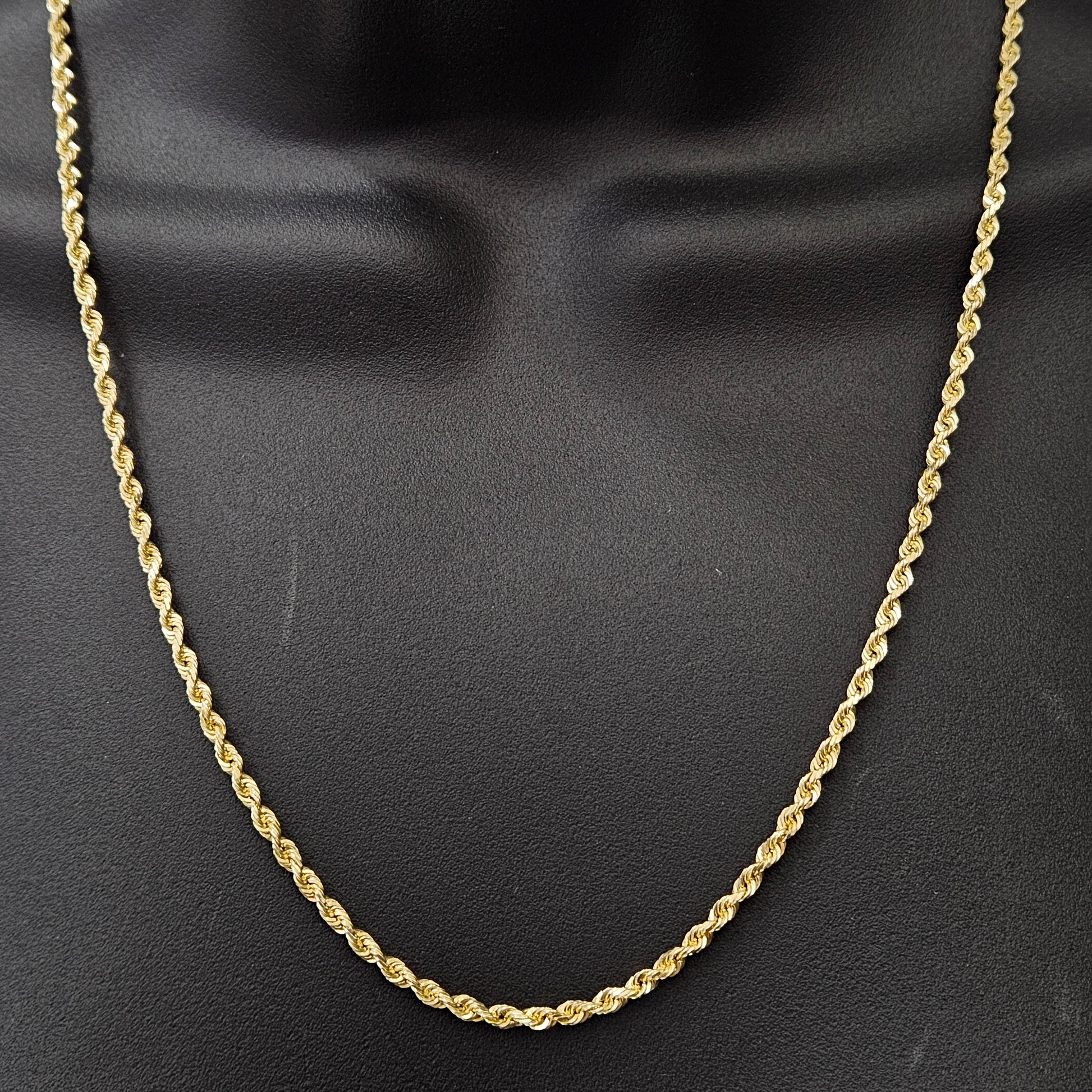 14K Yellow Gold 2mm Solid Rope Chain Italian Finish – Solomon Jeweler