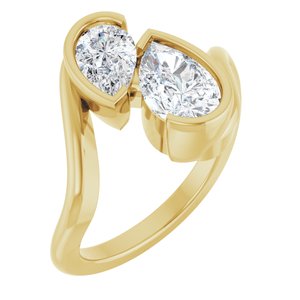 Two-Stone Engagement Ring or Band — 2 3/4 CTW Lab Diamond
