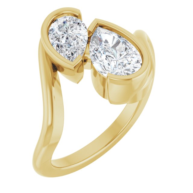 Two-Stone Engagement Ring or Band — 2 3/4 CTW Lab Diamond