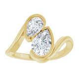 Two-Stone Engagement Ring or Band — 1 1/2 CTW Lab Diamond