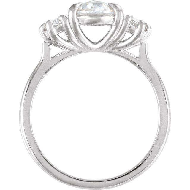 Claw-Prong Three-Stone Engagement Ring or Band — 1 3/4 CTW Lab Diamond