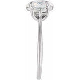 Claw-Prong Three-Stone Engagement Ring or Band — 1 3/4 CTW Lab Diamond