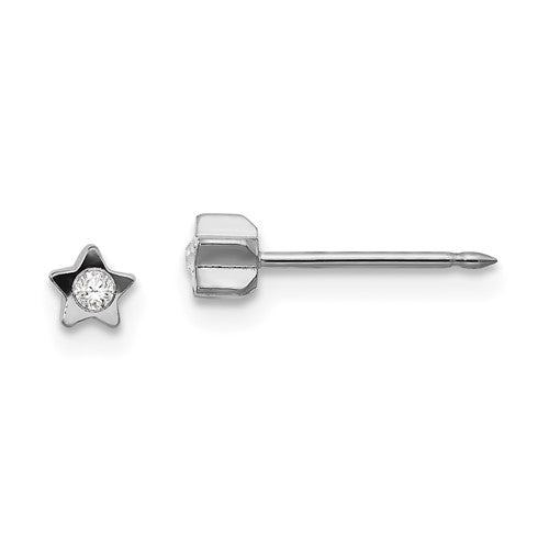 inverness-stainless-steel-polished-crystal-in-star-earrings-SolomonJeweler-Wichita-KS-CustomJewelry