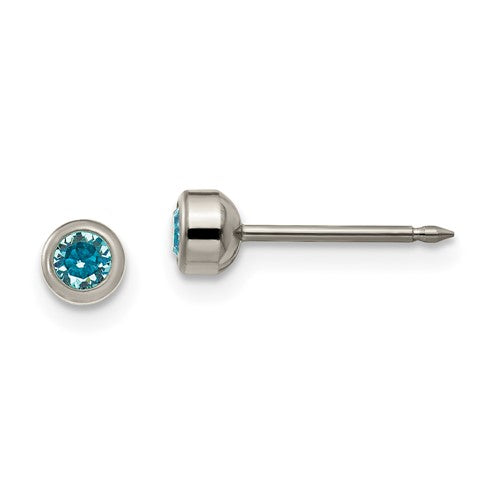 inverness-titanium-4mm-aqua-crystal-bezel-earrings-SolomonJeweler-Wichita-KS-CustomJewelry