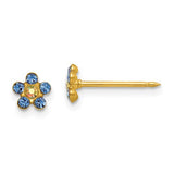 inverness-14k-blue-aurora-borealis-crystal-flower-earrings-SolomonJeweler-Wichita-KS-CustomJewelry