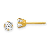 inverness-14k-5mm-sq-princess-cz-post-earrings-SolomonJeweler-Wichita-KS-CustomJewelry