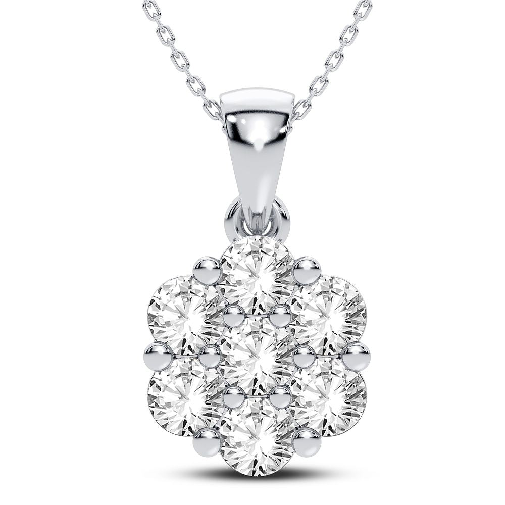 14K 0.50CT Certified Lab Grown Diamond Pendant - Solomon Jewelers