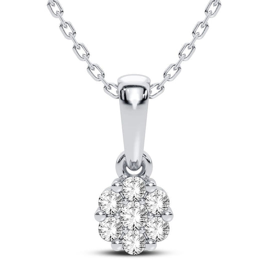 14K 0.15CT Diamond Pendant - Solomon Jewelers