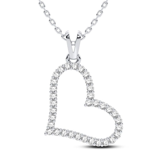 14K 0.25CT Diamond Pendant - Solomon Jewelers