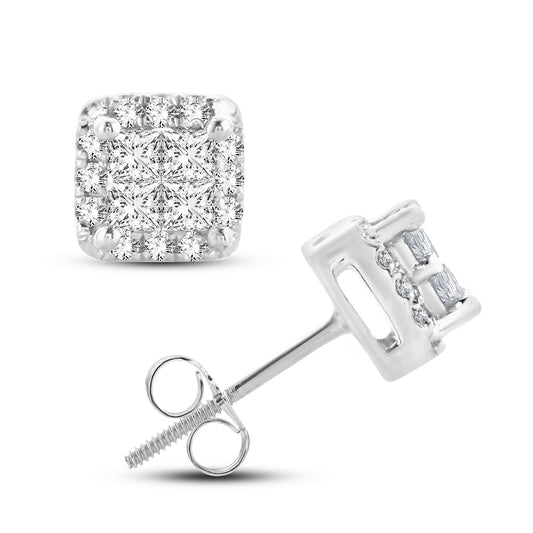 14K 0.25CT Diamond Earring - Solomon Jewelers