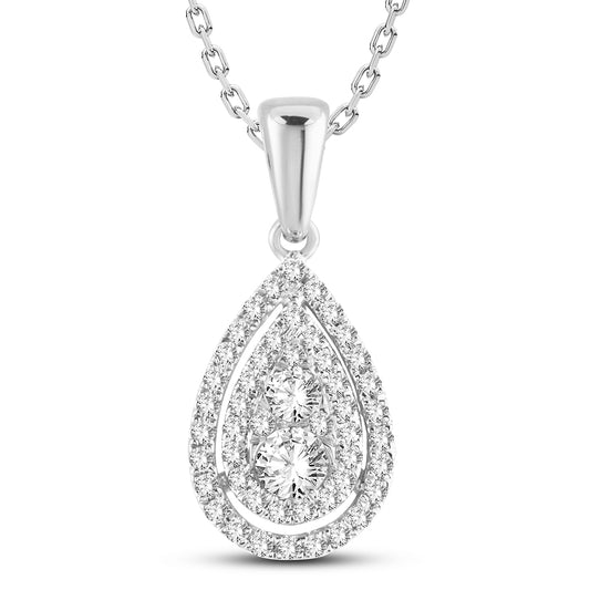 14K  0.40CT  Diamond  Pendant - Solomon Jewelers