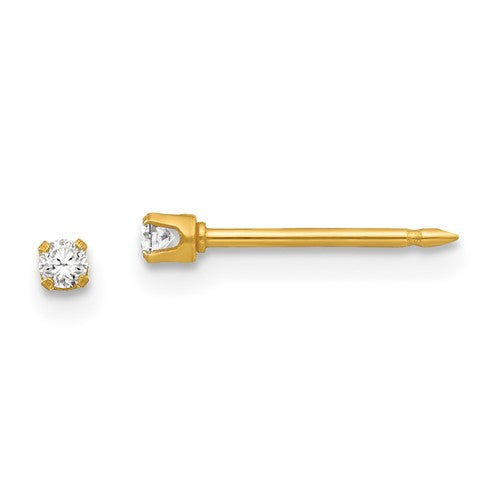 inverness-stainless-steel-24k-gold-plated-2mm-cz-post-earrings-SolomonJeweler-Wichita-KS-CustomJewelry
