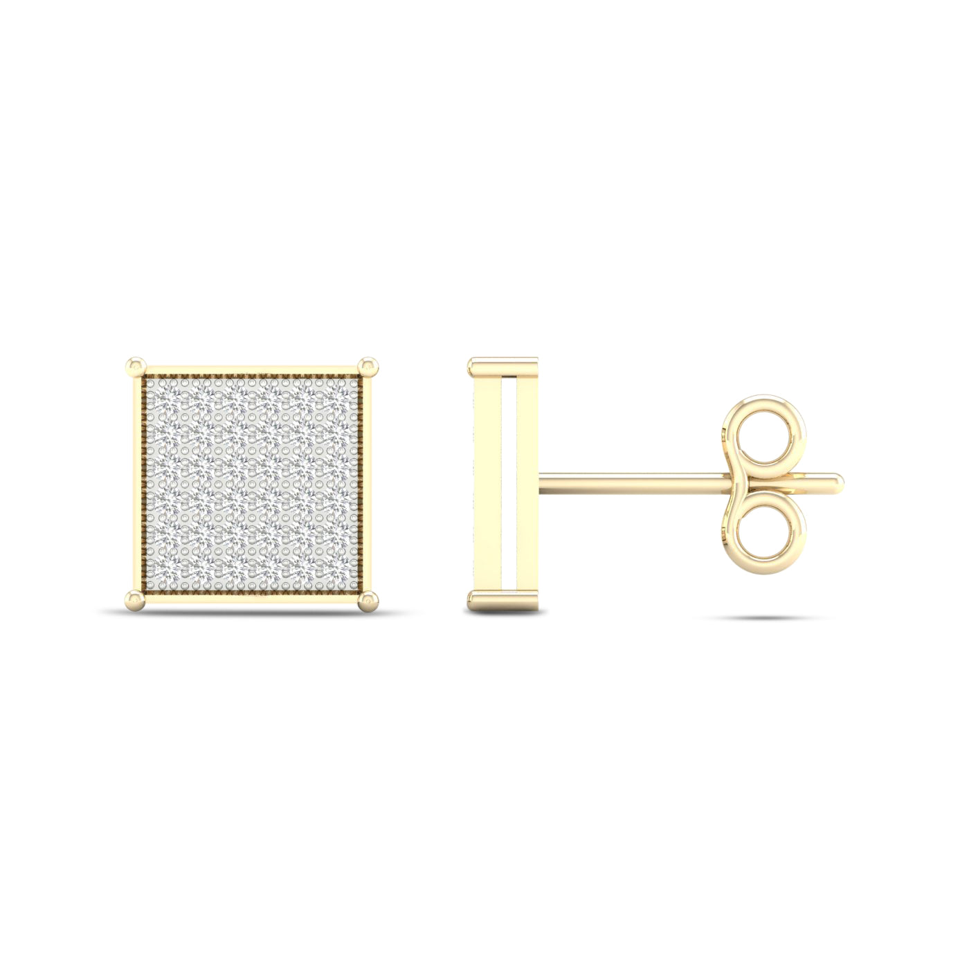 10 Karat Yellow Gold 0.25CT  Diamond  Earring - Solomon Jewelers