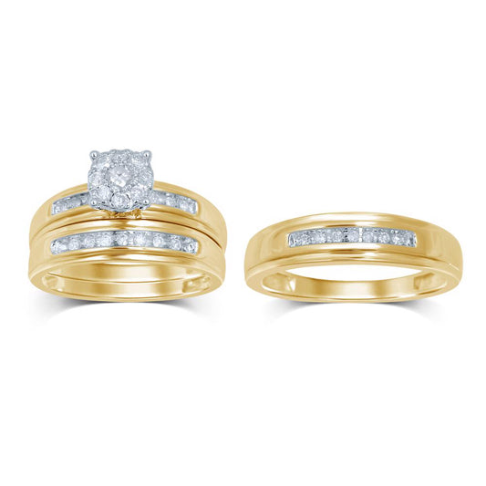 14K 0.43CT Diamond TRIO SET - Solomon Jewelers