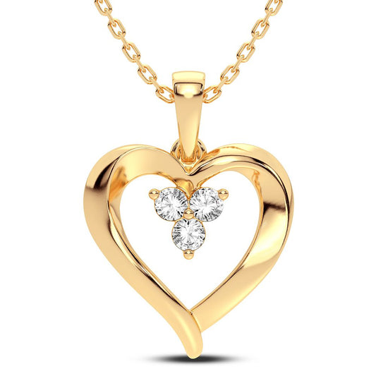 14K 0.12CT Diamond Pendant - Solomon Jewelers