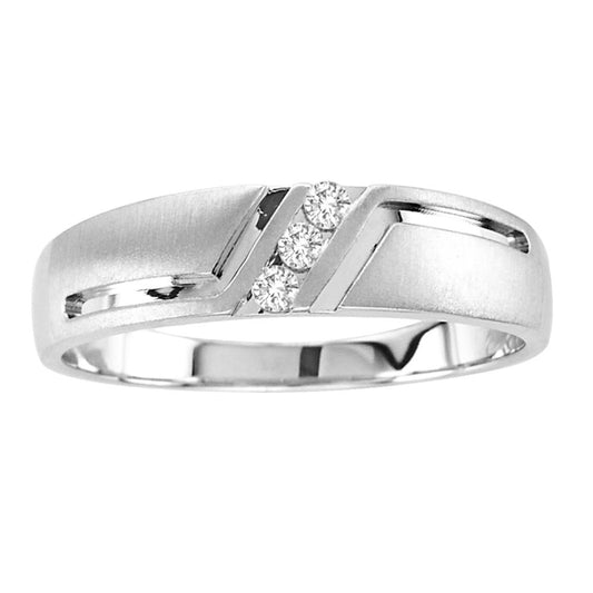 14K 0.10CT DIAMOND Men's BAND