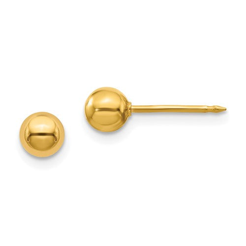 inverness-14k-5mm-ball-post-earrings-SolomonJeweler-Wichita-KS-CustomJewelry