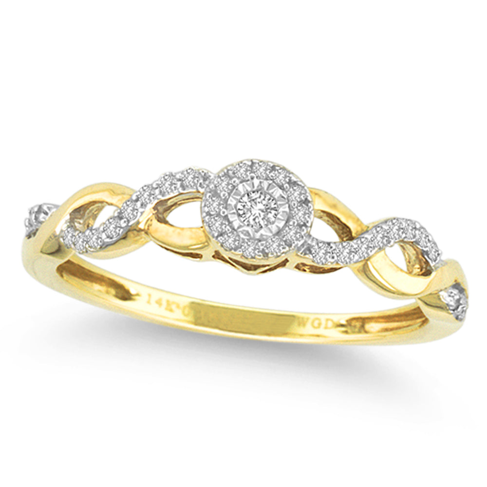 14K  0.16CT  DIAMOND  RING