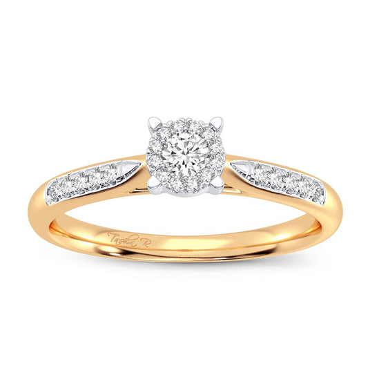 14K 0.15CT Diamond Ring - Solomon Jewelers